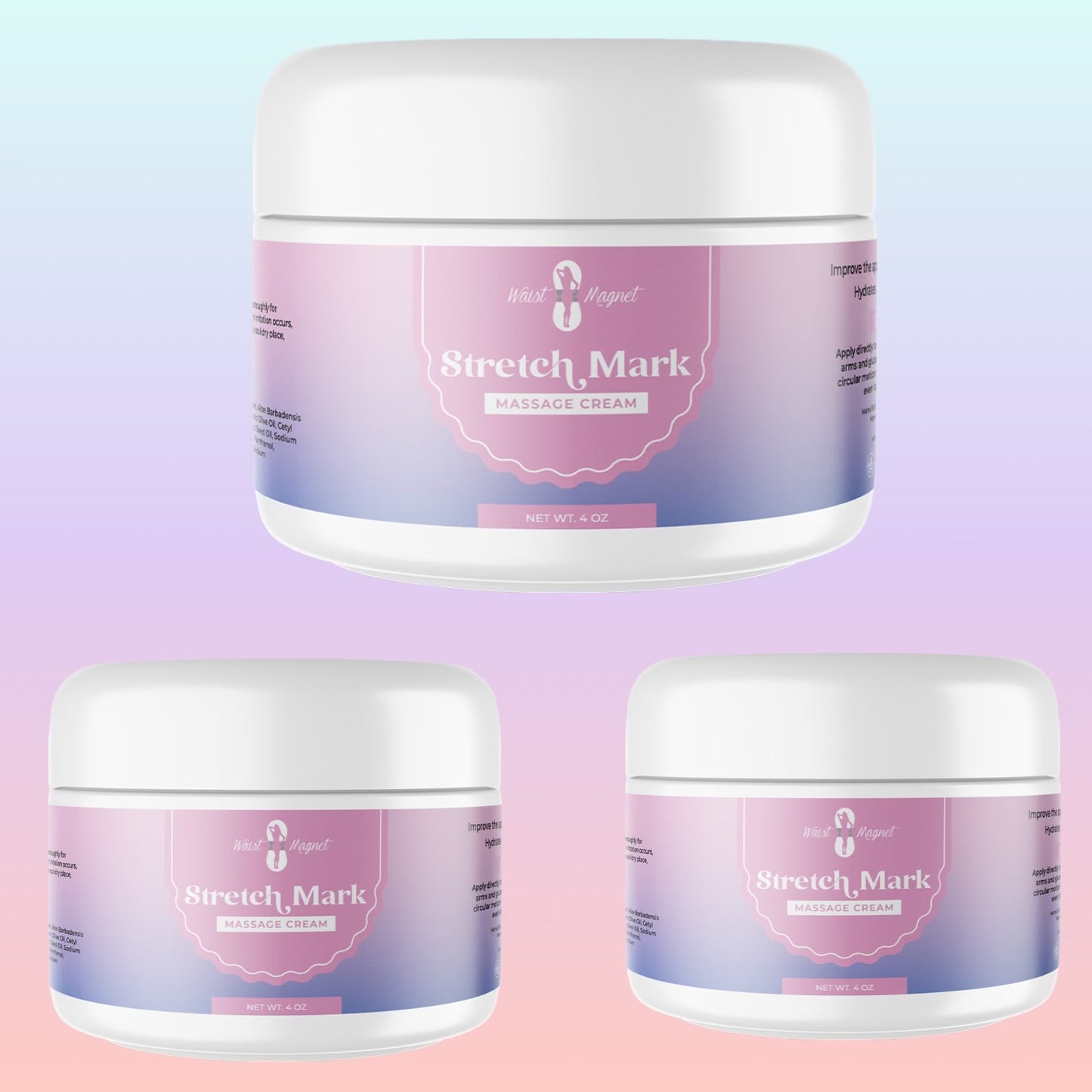 3 Pack Stretch Mark Cream